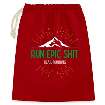 Run Epic Shit - Trail Running - Sac cadeau 40 x 50 cm - rouge - Devant