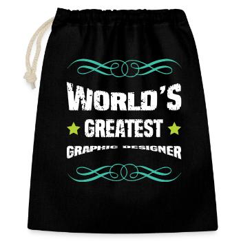 Graphic Designer Motif - Gift Bag 40 x 50 cm - black - Front