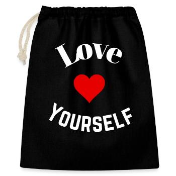 Love yourself - Gift Bag 40 x 50 cm - black - Front