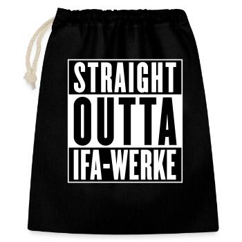 Mouvements IFA droits (couleurs changeantes) - Sac cadeau 40 x 50 cm - noir - Devant