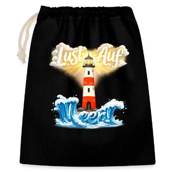 Lighthouse - Desire for the sea - Gift Bag 40 x 50 cm - black - Front