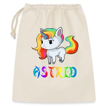 Einhorn Astrid - Geschenkbeutel aus Baumwolle (40 x 50 cm) - Natur - Vorne
