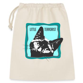 Portrait de chat avec slogans - Sac cadeau 40 x 50 cm - nature - Devant