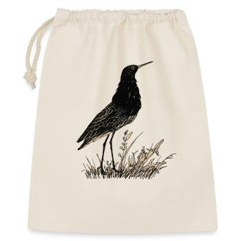 Vogel - Geschenkbeutel aus Baumwolle (40 x 50 cm) - Natur - Vorne