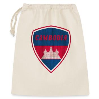 Cambodge Armoiries vintage retro / cadeau drapeau - Sac cadeau 40 x 50 cm - nature - Devant