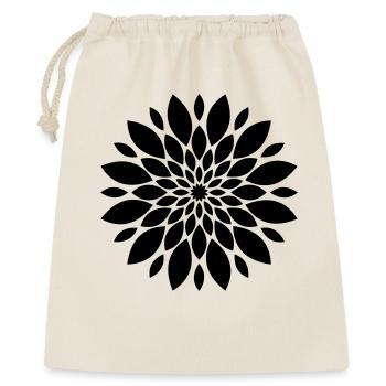 Blüte Mandala Blume Floral - Geschenkbeutel aus Baumwolle (40 x 50 cm) - Natur - Vorne