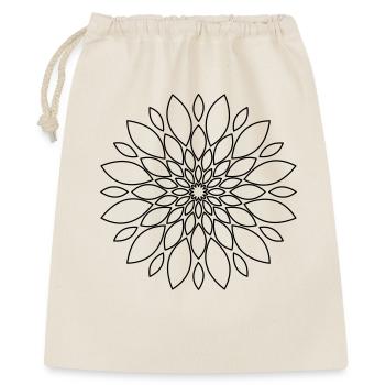 Mandala Blume Floral Geschenk - Geschenkbeutel aus Baumwolle (40 x 50 cm) - Natur - Vorne