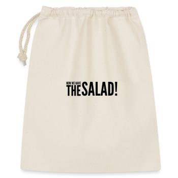 Maintenant, nous avons la salade – un drôle de dicton gourmet - Sac cadeau 40 x 50 cm - nature - Devant