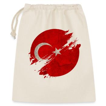 Türkei Kreis / Flagge Geschenk Nationalflagge - Geschenkbeutel aus Baumwolle (40 x 50 cm) - Natur - Vorne
