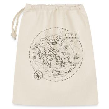 VintageKarte Griechenland - Geschenkbeutel aus Baumwolle (40 x 50 cm) - Natur - Vorne