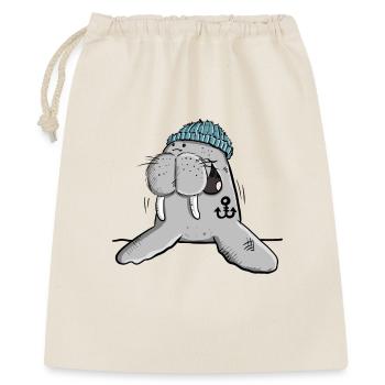 Happy Walrus I cadeau de vacances Nord-Allemand I - Sac cadeau 40 x 50 cm - nature - Devant