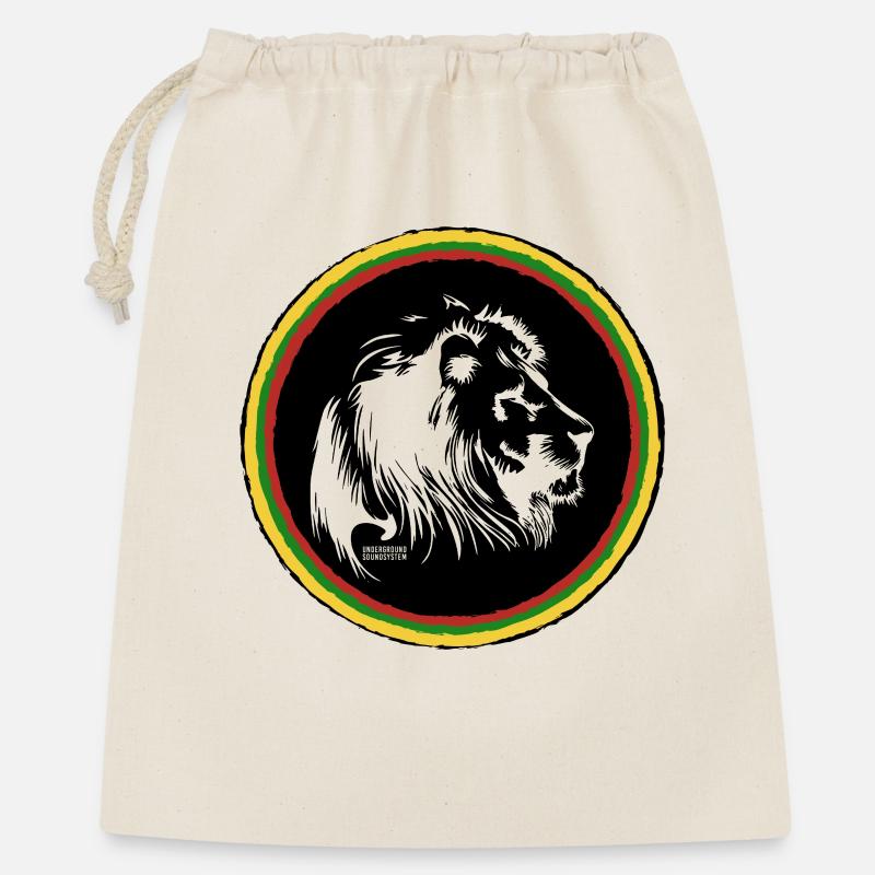 Rasta Farbkreis Ring - Geschenkbeutel aus Baumwolle (40 x 50 cm) - Natur