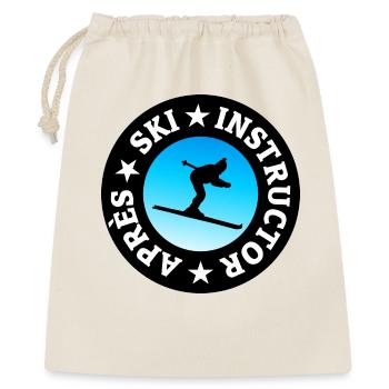 Moniteur après-ski Skieur Moniteur de ski - Sac cadeau 40 x 50 cm - nature - Devant