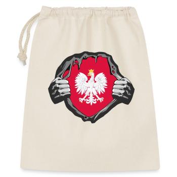 Polen Brust / Geschenk Warschau Krakau - Geschenkbeutel aus Baumwolle (40 x 50 cm) - Natur - Vorne