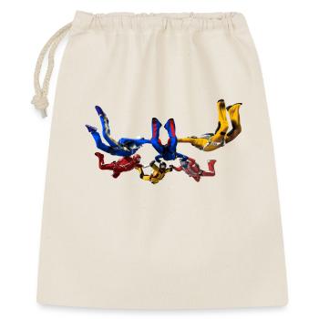 skydivers - Geschenkbeutel aus Baumwolle (40 x 50 cm) - Natur - Vorne