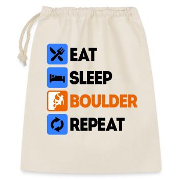 Boulder Bouldern Klettern Ohne Seil Spruch - Geschenkbeutel aus Baumwolle (40 x 50 cm) - Natur - Vorne