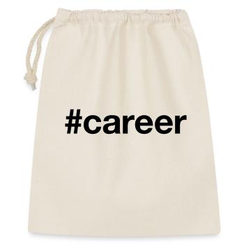 CAREER Hashtag Karriere - Geschenkbeutel aus Baumwolle (40 x 50 cm) - Natur - Vorne