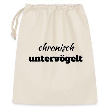 Chronisch Untervögelt Single Malle Party Geschenk - Geschenkbeutel aus Baumwolle (40 x 50 cm) - Natur - Vorne