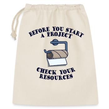 Project Project Manager Planning Funny Sayings Fun - Gift Bag 40 x 50 cm - nature - Front