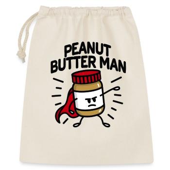 Peanut butter man (place on light background) - Geschenkbeutel aus Baumwolle (40 x 50 cm) - Natur - Vorne
