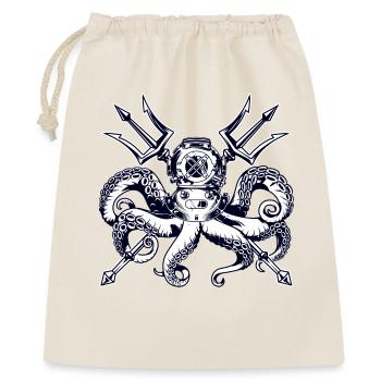 Pieuvre Scaphandre Trident - Sac cadeau 40 x 50 cm - nature - Devant