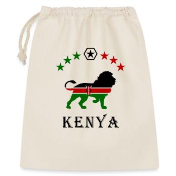 Kenia Löwen Design - Geschenkbeutel aus Baumwolle (40 x 50 cm) - Natur - Vorne