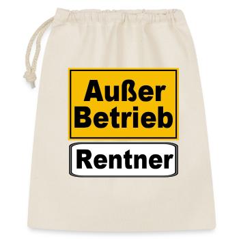 Rente Rentner Rentnerin Rentner außer Betrieb(25) - Geschenkbeutel aus Baumwolle (40 x 50 cm) - Natur - Vorne