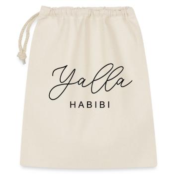 Yalla Habibi Arabisch Muslim Schatz Islam Geschenk - Geschenkbeutel aus Baumwolle (40 x 50 cm) - Natur - Vorne