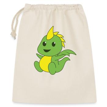 Drache Drachen Monster Echse Saurier Fantasy Fabel - Geschenkbeutel aus Baumwolle (40 x 50 cm) - Natur - Vorne