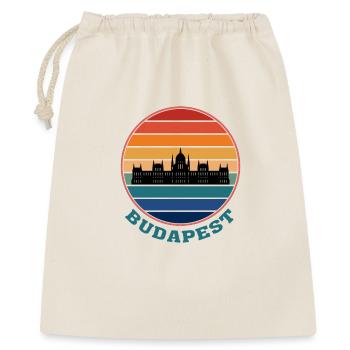 Budapest Landmark Silhouette Ungarn Reisesouven - Geschenkbeutel aus Baumwolle (40 x 50 cm) - Natur - Vorne