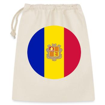 round sticker flag of Andorra runder Aufkleber - Gift Bag 40 x 50 cm - nature - Front