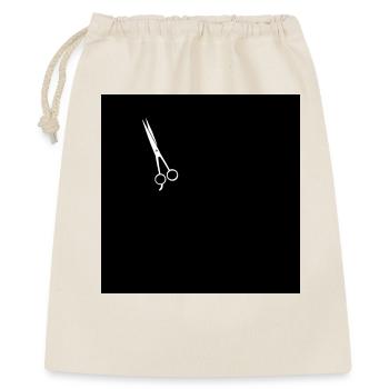 Friseur Schere - Geschenkbeutel aus Baumwolle (40 x 50 cm) - Natur - Vorne