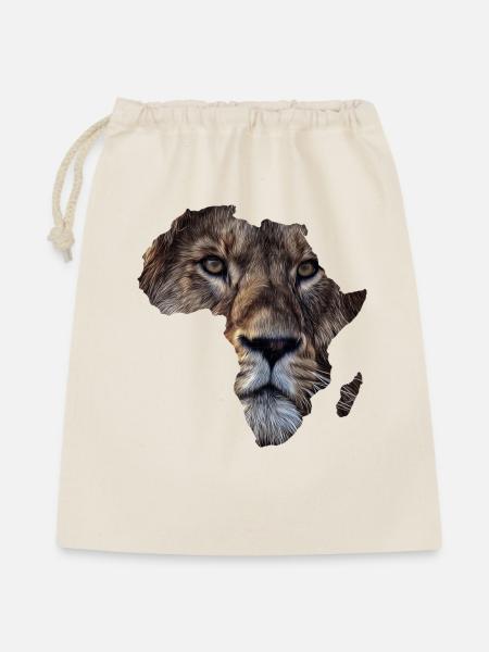 Afrika Löwe - Geschenkbeutel aus Baumwolle (40 x 50 cm) - Natur