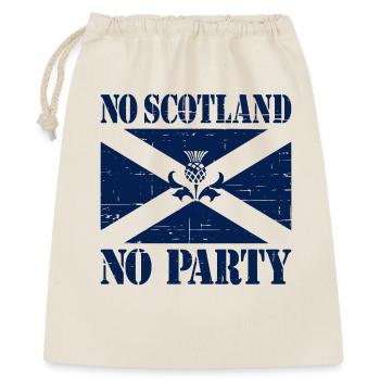 No Scotland No Party Saltire Flag Slogan - Geschenkbeutel aus Baumwolle (40 x 50 cm) - Natur - Vorne