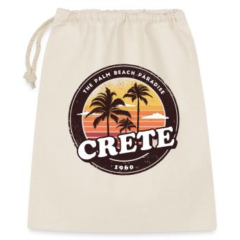 Kreta Griechenland Vintage Beach Design - Geschenkbeutel aus Baumwolle (40 x 50 cm) - Natur - Vorne