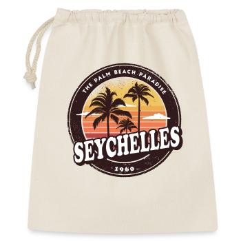 Seychelles Vintage Beach Design / Gift Idea - Gift Bag 40 x 50 cm - nature - Front