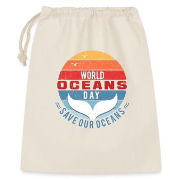 Journée mondiale des océans - Sauvons nos océans - Sac cadeau 40 x 50 cm - nature - Devant