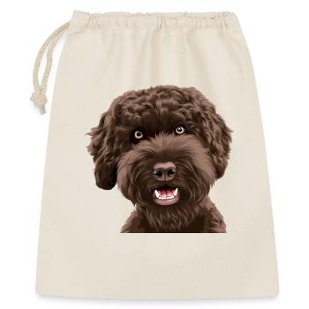 Doodle Dog Labradoodle - Geschenkbeutel aus Baumwolle (40 x 50 cm) - Natur - Vorne