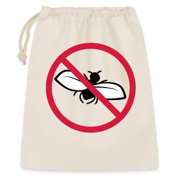 Fliege Verboten Schild - Geschenkbeutel aus Baumwolle (40 x 50 cm) - Natur - Vorne