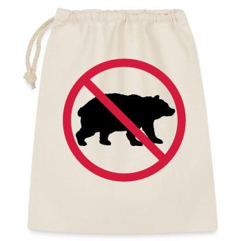 Bear Forbidden Shield - Gift Bag 40 x 50 cm - nature - Front