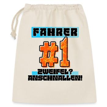 Statement Rennfahrer Auto Autofahren Raser - Geschenkbeutel aus Baumwolle (40 x 50 cm) - Natur - Vorne
