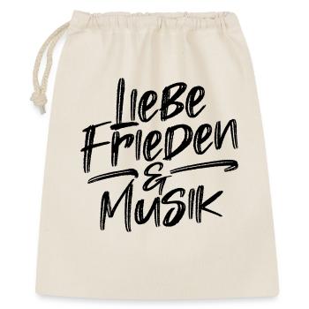 Liebe Leidenschaft Menschheit Statement Frieden - Geschenkbeutel aus Baumwolle (40 x 50 cm) - Natur - Vorne