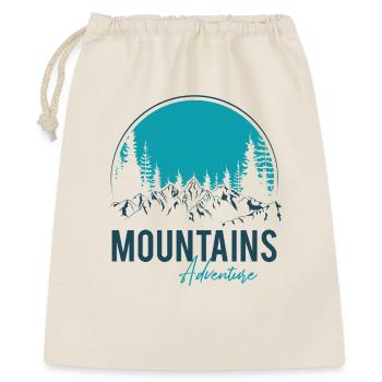 Mountains Adventure - Geschenkbeutel aus Baumwolle (40 x 50 cm) - Natur - Vorne