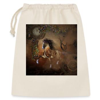 Beautiful steampunk horse with cape and gears - Gift Bag 40 x 50 cm - nature - Front