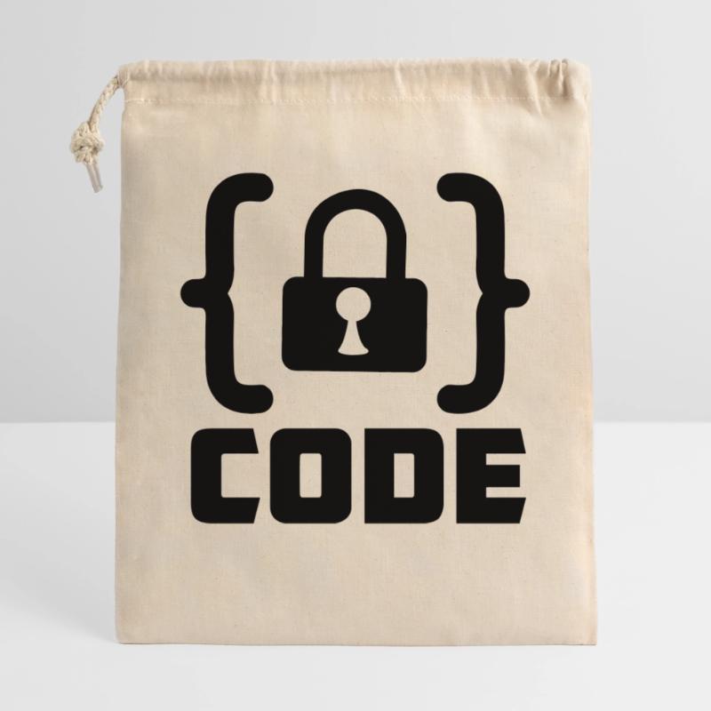 Code mit Sperrprogrammierer Geschenkbeutel aus Baumwolle (40 x 50 cm)