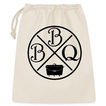 BBQ Dutchoven - Geschenkbeutel aus Baumwolle (40 x 50 cm) - Natur - Vorne