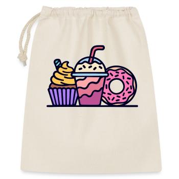 Bonbons Cupcake Donut Snack dent sucrée - Sac cadeau 40 x 50 cm - nature - Devant
