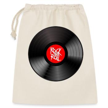 Vinyle Rock 'n' Roll : un t-shirt de déclaration - Sac cadeau 40 x 50 cm - nature - Devant