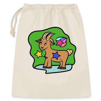 Horoscope des signes du zodiaque Capricorne - Sac cadeau 40 x 50 cm - nature - Devant