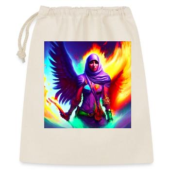 Fille musulmane avec des ailes d’ange Art - Sac cadeau 40 x 50 cm - nature - Devant